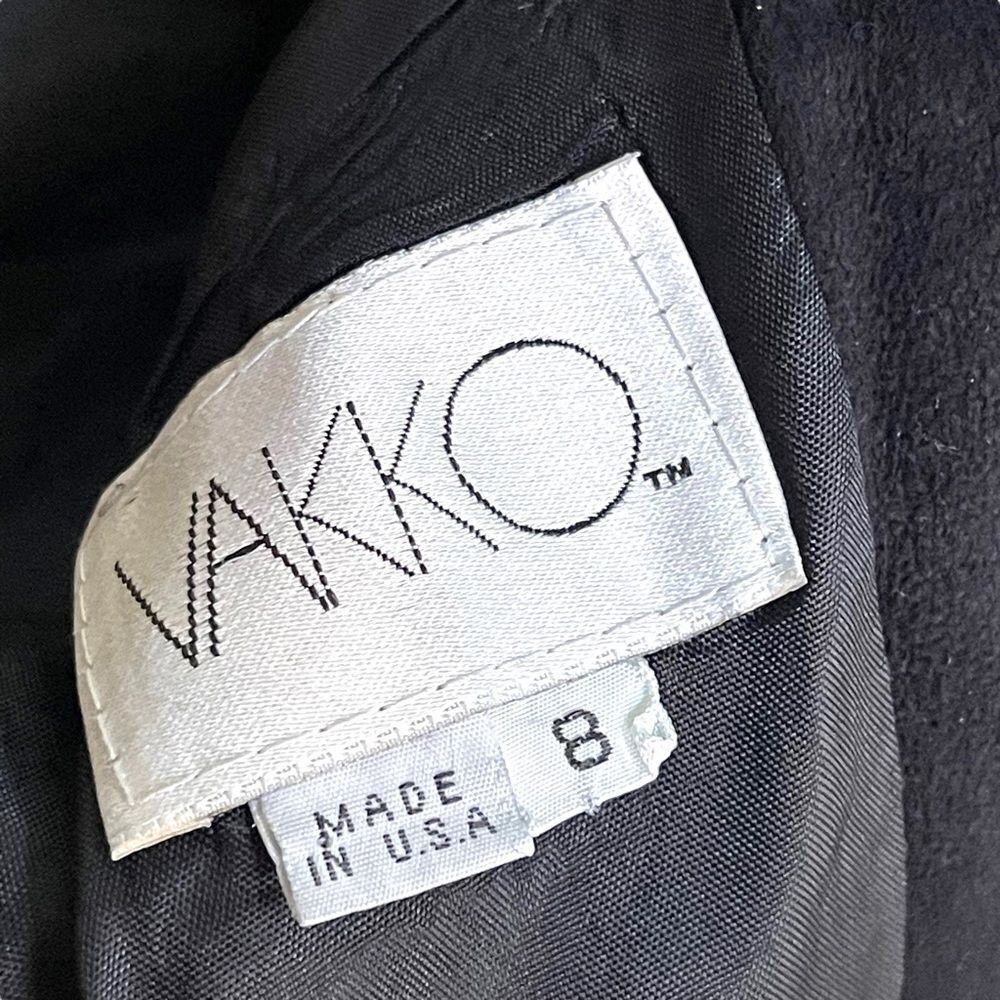 VAKKO Vintage Leather Suede Cutout Back Peplum Waist Dress 8 - Picture 7 of 8